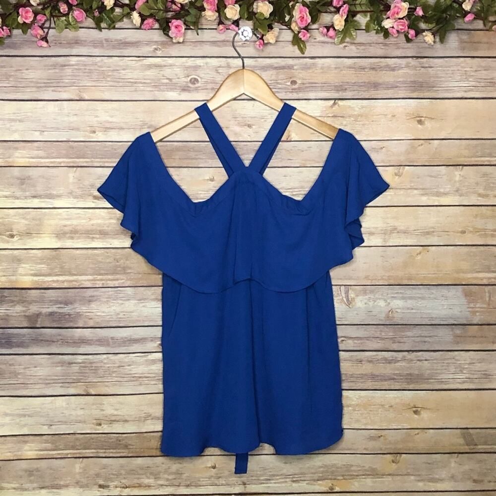 🌷5 for $25 Shinestar Blue Off the Shoulder Top